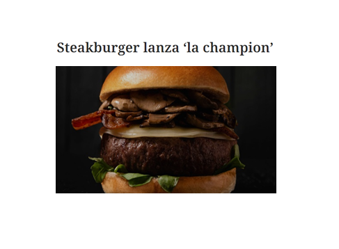 Steakburger lanza ‘la champion’