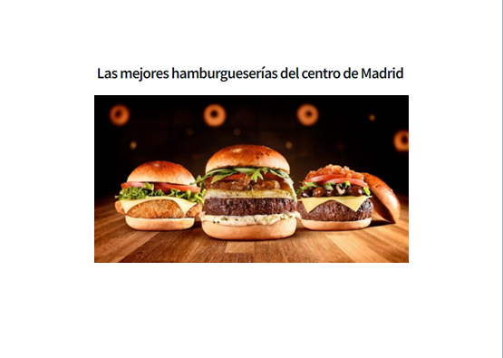 Las mejores hamburgueserías del centro de Madrid