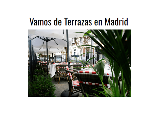 VAMOS DE TERRAZAS EN MADRID