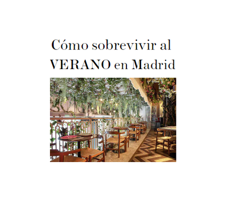 Cómo sobrevivir al VERANO en Madrid